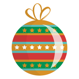 Icono de dibujos animados de bola de Navidad 23 Diseño PNG