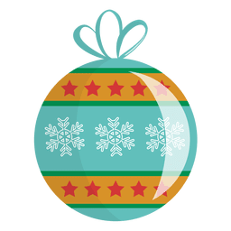Icono de dibujos animados de bola de Navidad 24 Diseño PNG