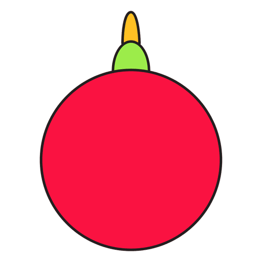 Icono de dibujos animados de bola de Navidad 56 Diseño PNG