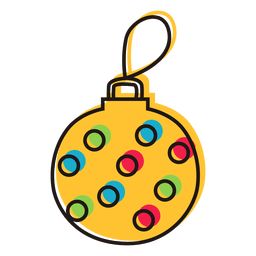 Adorno de Navidad Doodle Diseño PNG