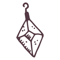 Ícone desenhado à mão da forma do diamante da bola de Natal 53 Desenho PNG