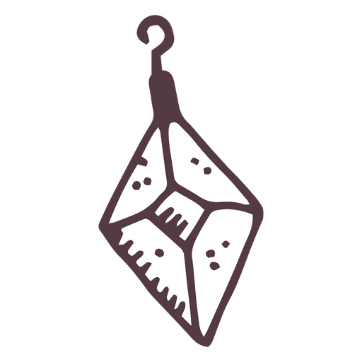 Bola de Navidad icono dibujado a mano en forma de diamante 53 Diseño PNG