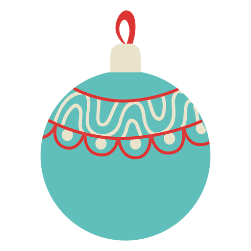 Ícone plano da bola de Natal 101 Desenho PNG
