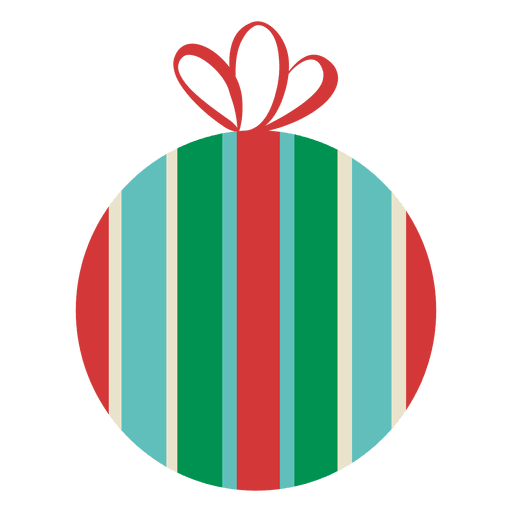 Icono plano bola de Navidad 11 Diseño PNG