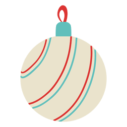 Icono plano bola de navidad 120 Diseño PNG