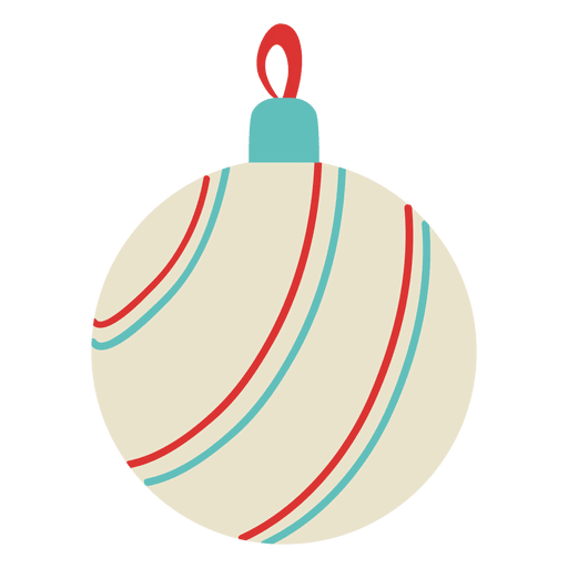 Icono plano bola de navidad 120 Diseño PNG