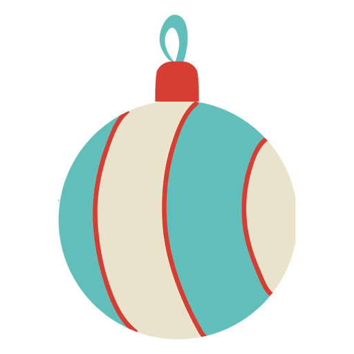 Ícone plano da bola de Natal 122 Desenho PNG