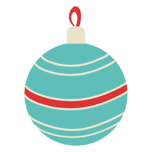 Ícone plano de bola de Natal 124 Desenho PNG
