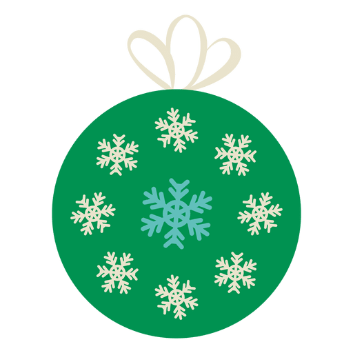 Icono plano bola de Navidad 14 Diseño PNG