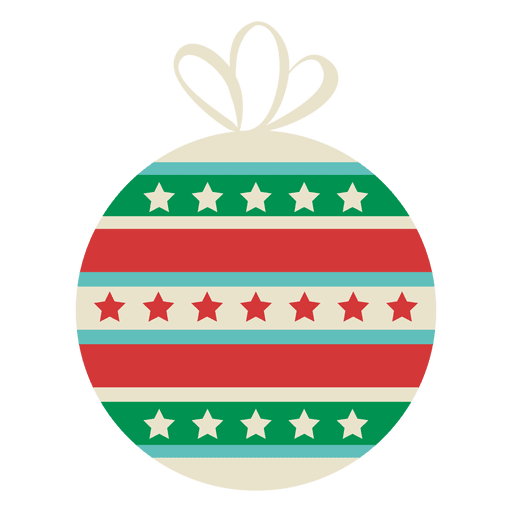 Icono plano bola de Navidad 20 Diseño PNG