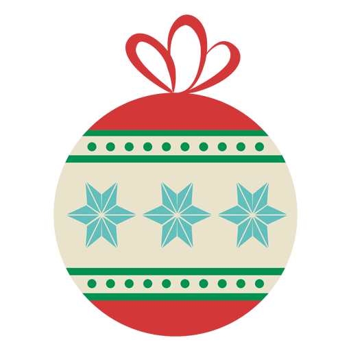 Icono plano bola de Navidad 21 Diseño PNG