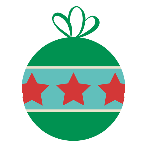 Icono plano bola de Navidad 26 Diseño PNG