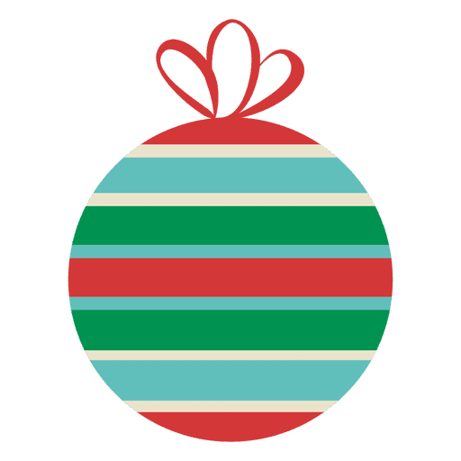 Icono plano bola de Navidad 27 Diseño PNG