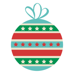 Icono plano bola de Navidad 28 Diseño PNG