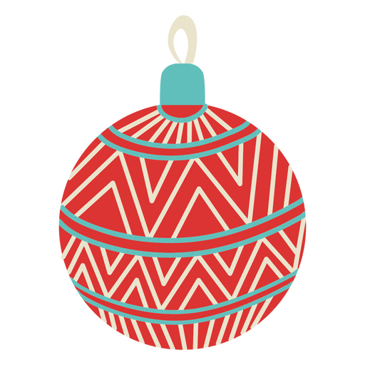 Icono plano bola de Navidad 98 Diseño PNG
