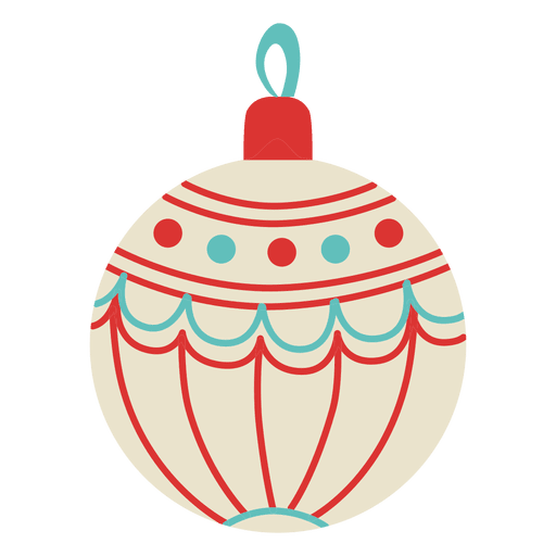 Icono plano bola de navidad 99 Diseño PNG