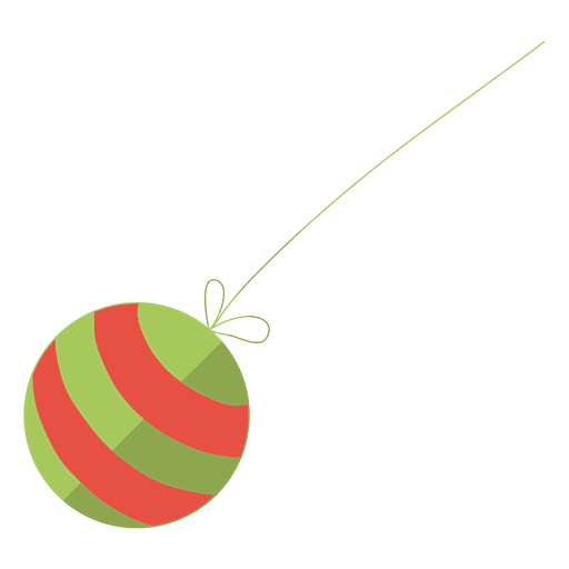 Ícone plano da bola de Natal 1 Desenho PNG