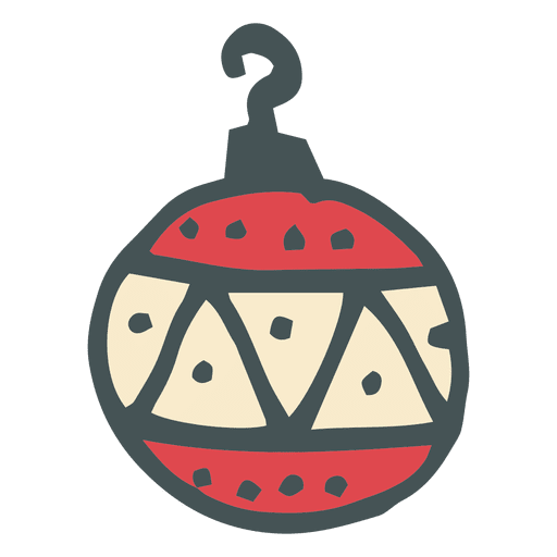 Christmas Ball Hand Drawn Cartoon Icon 17 PNG & SVG Design For T-Shirts