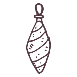 Striped Hand Drawn Christmas Drop Transparent PNG