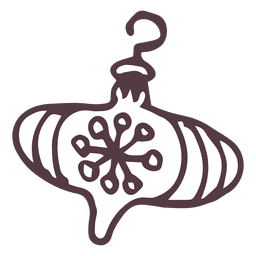 Christmas Doodle Ornament Design PNG Design