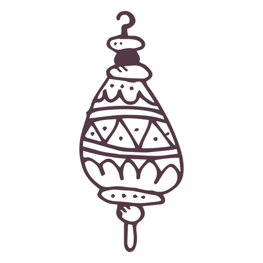 Icono dibujado mano bola de navidad 22 Diseño PNG