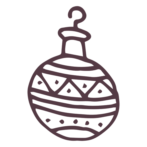 Icono dibujado mano bola de navidad 23 Diseño PNG