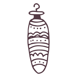 Adorno de gota de Navidad Doodle Diseño PNG