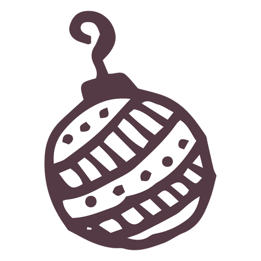 Icono dibujado mano bola de navidad 31 Diseño PNG