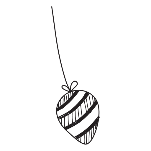 Icono dibujado mano bola de navidad 49 Diseño PNG