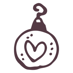 Gekritzel Weihnachtsball PNG-Design
