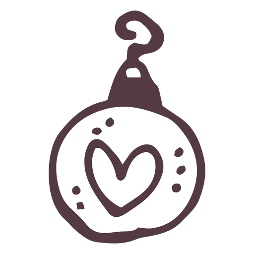 Doodle Christmas Ball PNG Design