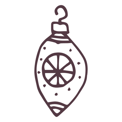 Icono dibujado mano bola de navidad 7 Diseño PNG