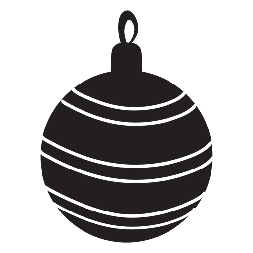Silhueta padrão de bola de Natal 145 Desenho PNG
