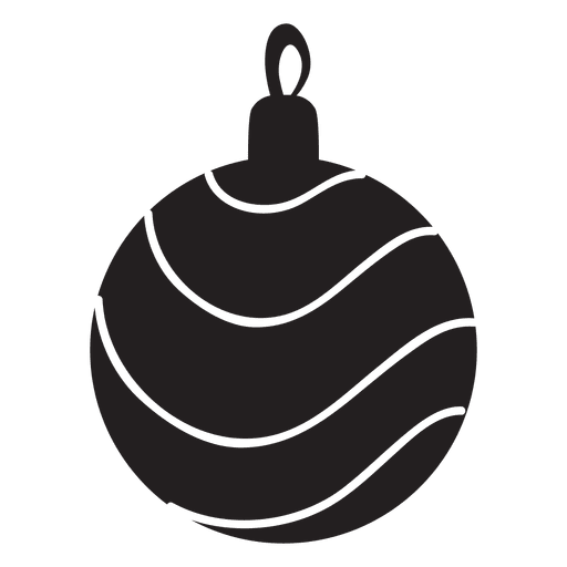 Silueta de patrón de bola de Navidad 146 Diseño PNG