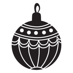 Christmas ball pattern silhouette 148 PNG Design