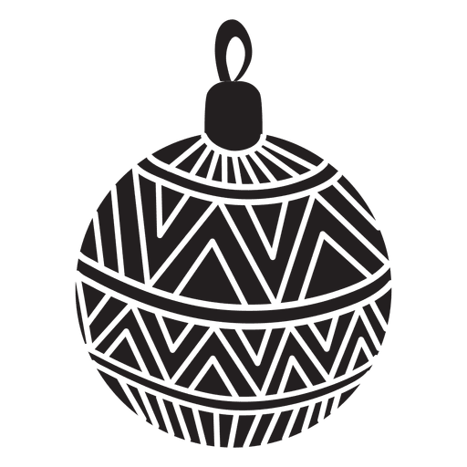 Silueta de patrón de bola de Navidad 149 Diseño PNG