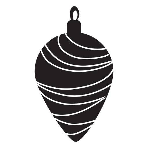 Silhueta padrão de bola de Natal 166 Desenho PNG