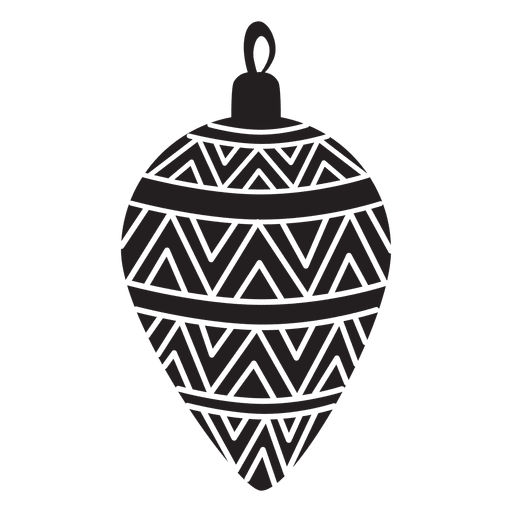 Silhueta de padrão de bola de Natal 170 Desenho PNG
