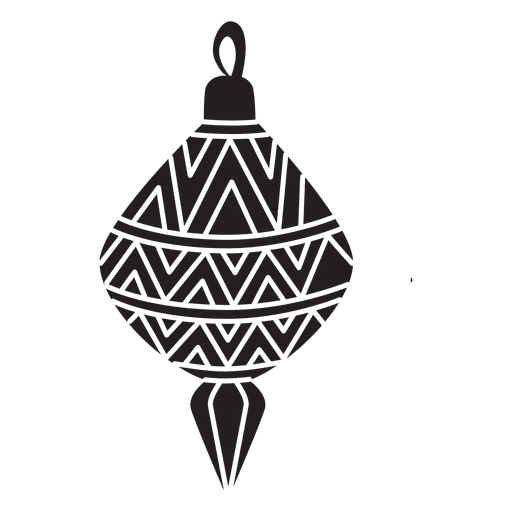 Silhueta de padrão de bola de Natal 183 Desenho PNG