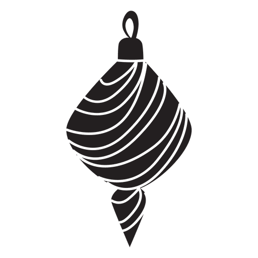 Silhueta de padrão de bola de Natal 184 Desenho PNG