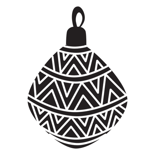 Silueta de patrón de bola de Navidad 230 Diseño PNG
