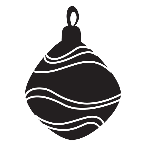 Silhueta de padrão de bola de Natal 231 Desenho PNG
