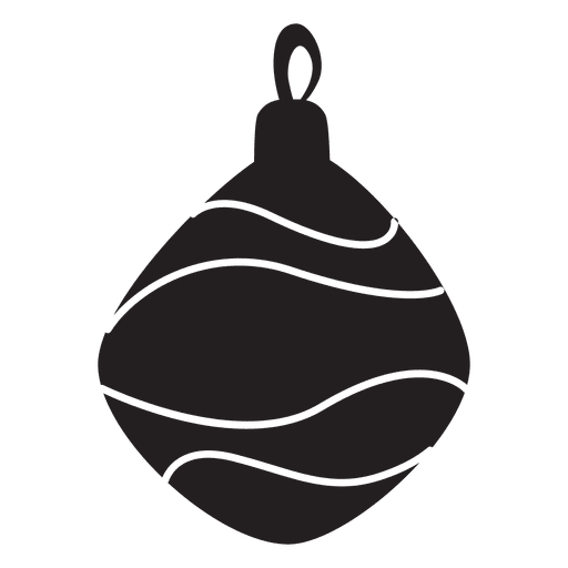 Silhueta de padrão de bola de Natal 232 Desenho PNG