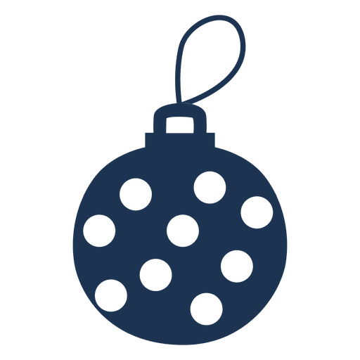 Weihnachtsball Silhouette Symbol 60 PNG-Design