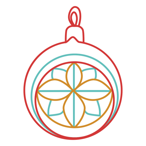 Icono de trazo de bola de Navidad 01 Diseño PNG