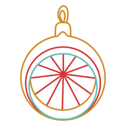 Christmas ball stroke icon 02 PNG Design