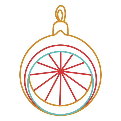 Icono de trazo de bola de Navidad 02 Diseño PNG