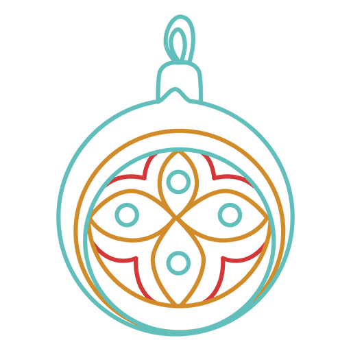 Icono de trazo de bola de Navidad 03 Diseño PNG