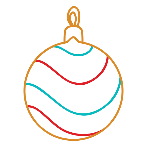 Ícone de traço de bola de Natal 203 Desenho PNG