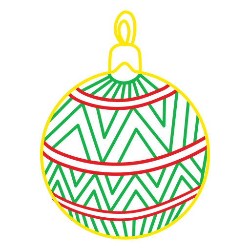 Icono de trazo de bola de Navidad 204 Diseño PNG